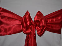 Red Satin Chair Sash